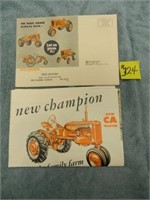(2) AC CA & WD45 Tractor Colored Foldout Brochures