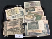 Foreign currency, Confederate Notes.
