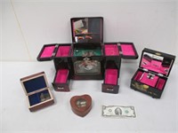 Lot of Music Jewelry Boxes