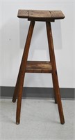 Antique Oak Plant Stand