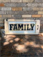 Raised panel family wall decoration