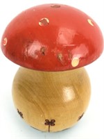 Wooden Lidded Mushroom Container