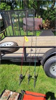 3- Fishing Poles, Zebco Reel, Synergy Reel