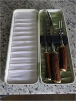 Antique Carving Set & Case