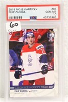 2018 MOJE KARTICKY FILIP ZADINA HOCKEY CARD #83