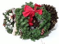 Lot of 3 Christmas Wreaths