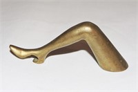 Vintage Figural Bottle Opener - Brass Leg
