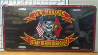 Us Marines death before dishonor USA made license