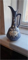 Lifton's delicate blue floral pitcher approx 6