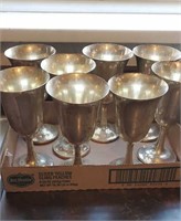 8 Sterling silver goblets