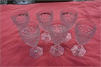 6- American Pattern Fostoria Wine Glasses