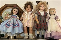J - LOT OF 4 COLLECTIBLE DOLLS (L85)