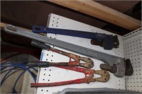 Large bolt cutter and Pipe Wrenches