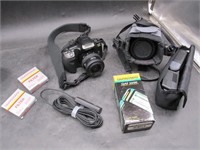 Minolta Camera w/ Case, Filters, Flash, Lens