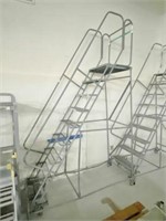 Uline 10ft Rolling Safety Warehouse Ladder