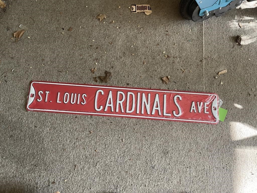 Cardinal Ave Metal Sign