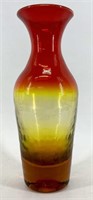 Blenko Style Amberina Glass Vase