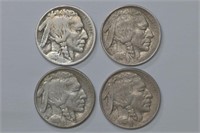 4 - 1913 Buffalo Nickels