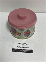 Small Tin W/Plastic Lid and Buttons