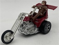 (T) 1971 Hot Wheels Mattel Chopcycles Red Bike 4”