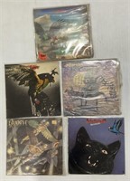 (I) 5 Budgie Rock Records LP 33 RPM Albums