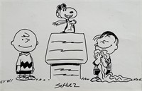 Drawing on paper ,Charles Schulz