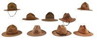 Collection of (9) USMC Stetson Type Campaign Hats