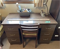 Desk, Chair, and Office Supplies