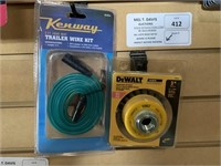 (1) 5FT TRAILER WIRE KIT & (1) 3" CARBON KNOT CUP