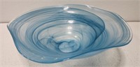 Unique blue glass bowl