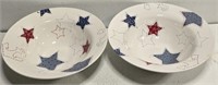 Pair of Home Goods Patriotic Stars Bowls