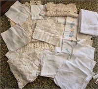 Huge Lot of Doilies & Embroidered Linens