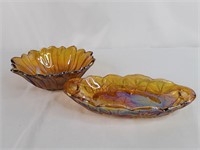 Carnival Glass Sunflower Dishes