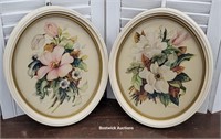 2 Georgia Caldwell floral prints - oval
