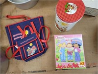 Strawberry Shortcake Cookie Tin, Puzzles and Bags