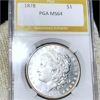 1878 Morgan Silver Dollar PGA - MS64