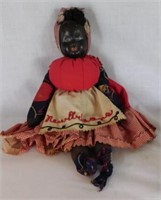 Handmade Black Americana mammy doll, 12" tall -