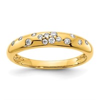 10 Kt- Polished Diamond Sprinkle Ring