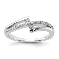 Sterling Silver- Fancy Design Diamond Ring