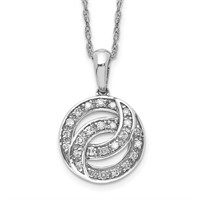 Sterling Silver- Diamond Circle Necklace