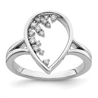 14 Kt- White Gold Diamond Ring