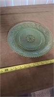 TIARA CHANTILLY GREEN GLASS PLATE