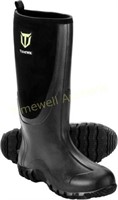 TIDEWE Rubber Boots for Men  Black 9