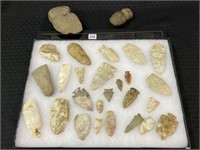 Collection of Various Arrowheads & Stones
