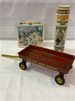 Lot of 3 Including LIttle Red Wagon Toy,