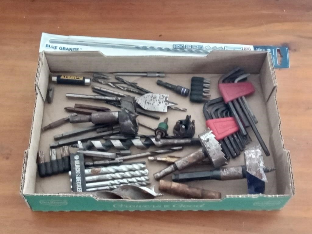 box of various bits & allan wrenches
