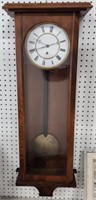 Wall Clock with Pendulum, Key & Unattached Weight