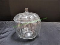 7" Glass Pumpkin Cookie Jar