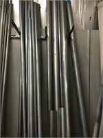 2 racks lg diameter metal conduit tubes