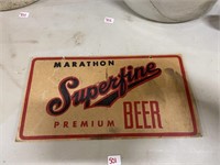 marathon superfine premium beer cardboard sign